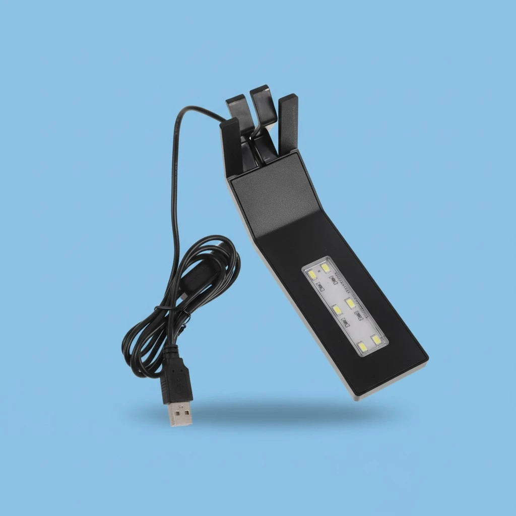 1Pc Fish Tank USB Lamp LED Energy Saving Aquarium Aquatic Plant Light (Black)