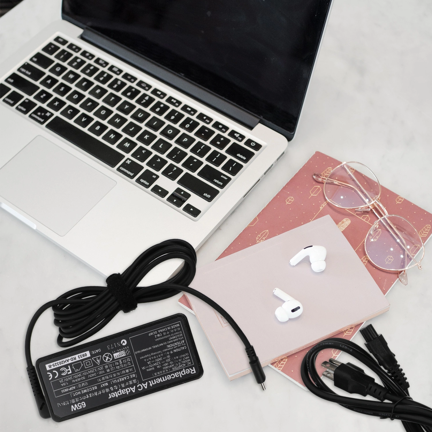 20V 3.25A Laptop Charger Replacement 65W USB Type-C Laptop Power Adapter US Plug
