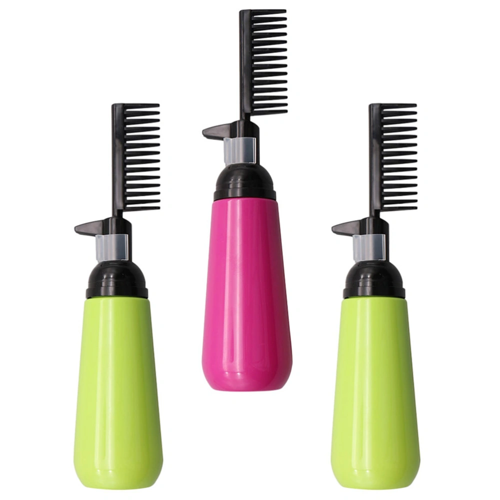 3Pcs Hair Dye Bottles Root Comb Applicators Hair Dye Bottles for Barbershop