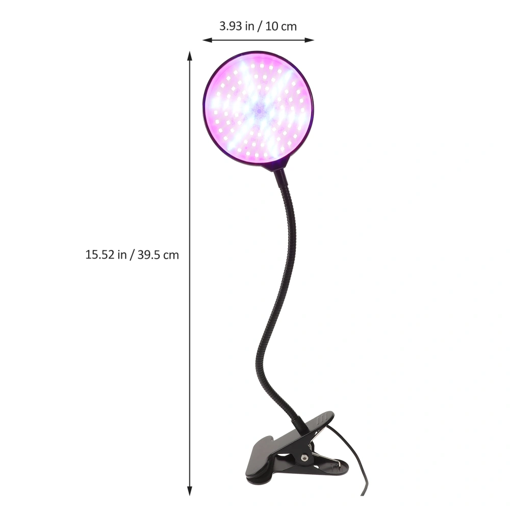 Clip on Plant Light Grow Lamp Desk Clip Glow Light Auto On/Off Timer Plant Light (15W- One Head Light)