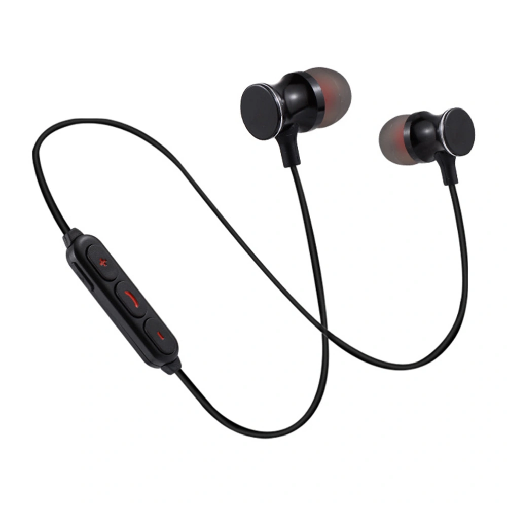 4.2 In-ear Earphones Metal Stereo Bass Headphones With Microphone Headphones Wireless Headset Stereo Noise Cancelling Earbuds (Black)