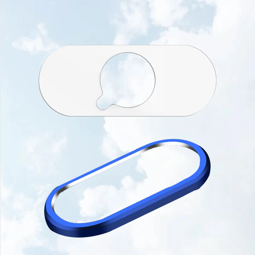 Blue Scratchproof Camera Lens Protector Ring and Clear Film Mobile Phone Lens Anti-fall Metal Ring Circle Compatible for iPhone X