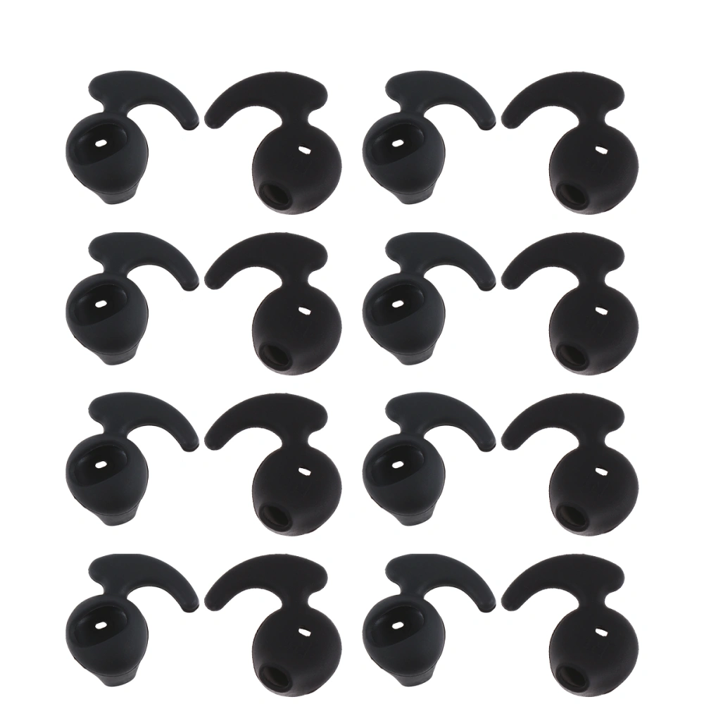 20 Pairs Silicone Wireless Earphone Ear Tips Earbud Earphone Replacement Protective Sleeve Cover (Black)