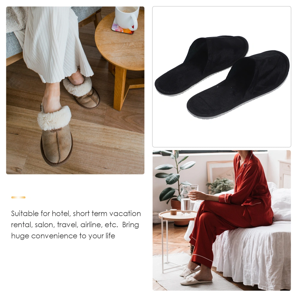 6 Pairs Home Stay Comfortable Disposable Slippers Comfortable Guest Slippers