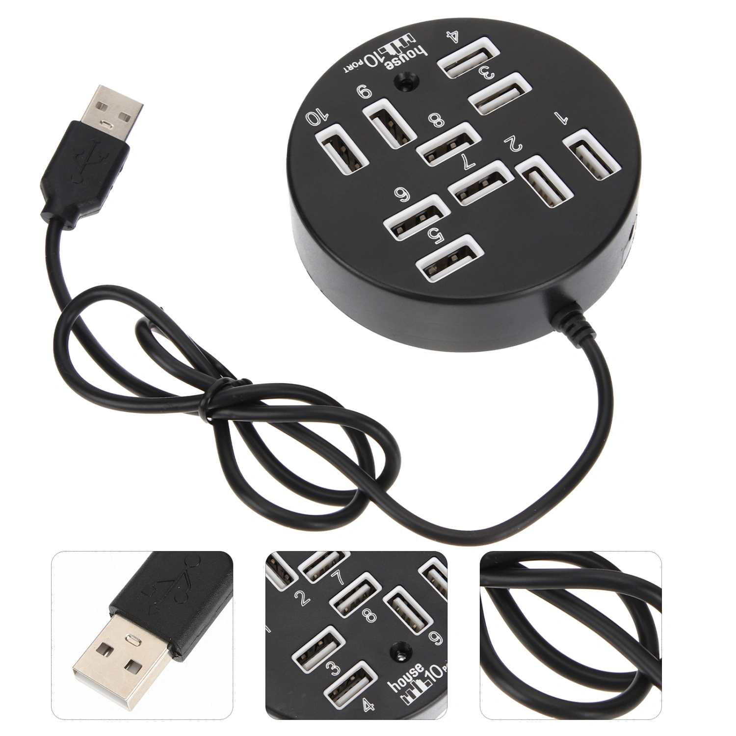 Usb Hub 10 Ports Usb Expander Usb Hub Extension For Laptop Desktop Computer
