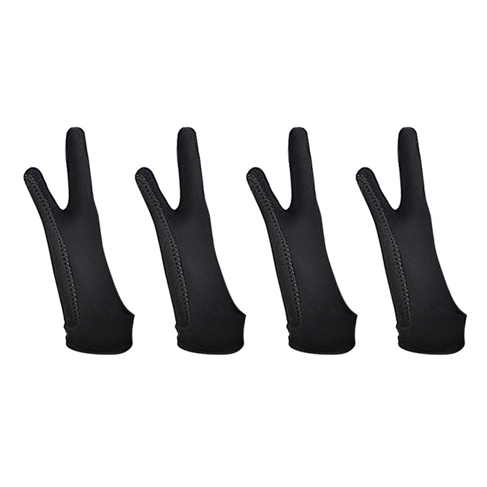 2 Pairs Drawing Glove Artist Glove Tablet Digital Art Glove Two-finger Sketch Glove
