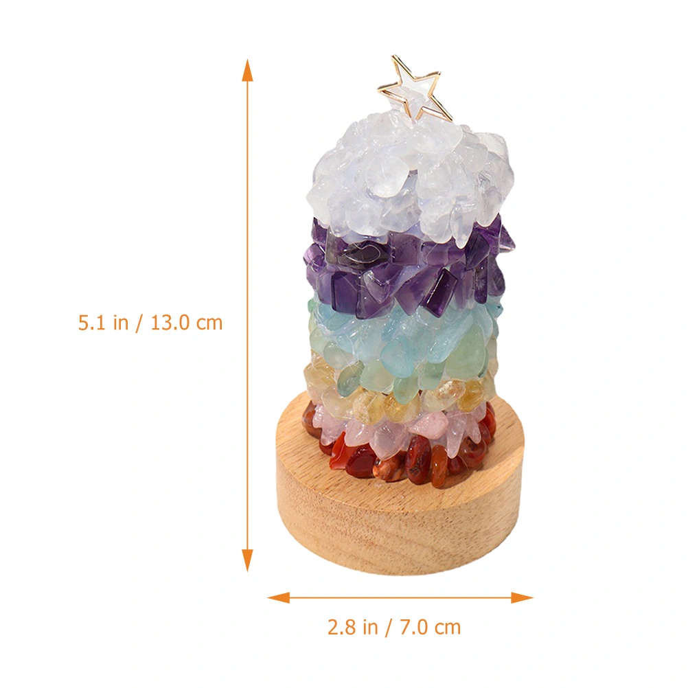 Natural Crystal Night Light Bedside Lamp USB Lamp Decoration (Cold Light)