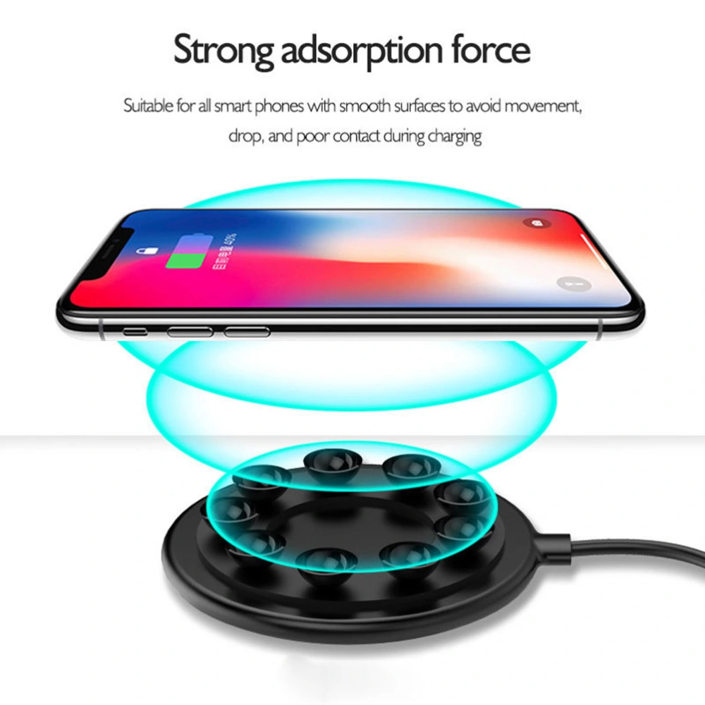 10W Wireless Charger Sucker Charger For iPhone X S9+(Black)