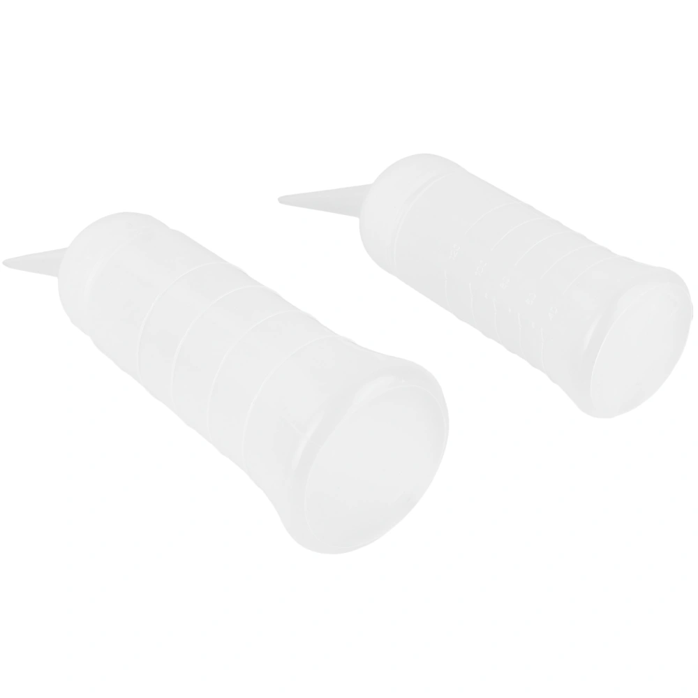 2pcs Professional Translucent Shampoo Bottle Hair Salon Dry Cleaning Tool Applicator Bottle(Large + Small)