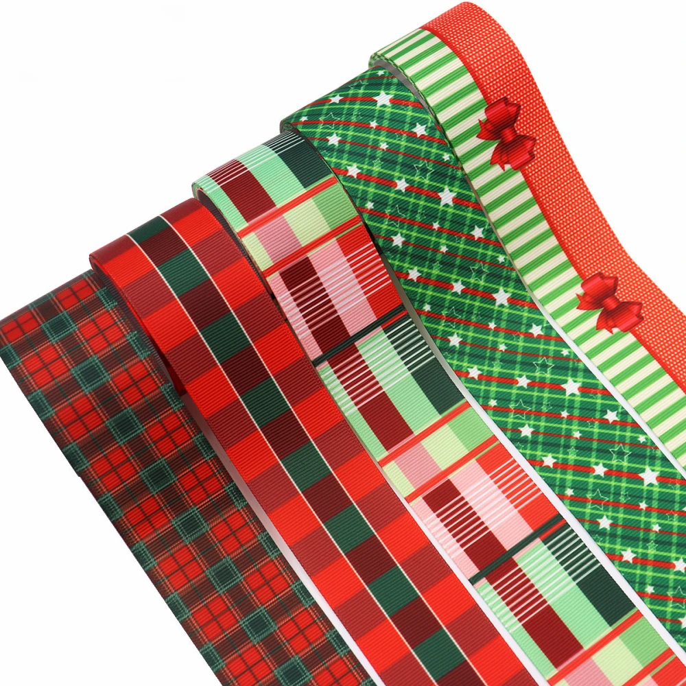 38mm Christmas Plaid Ribbon Festive Red Plaid