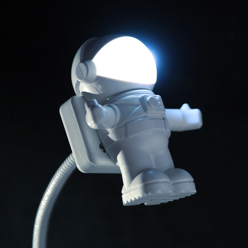 Flexible Spaceman Astronaut LED USB Night Light Bedside Lamp Eye Protection USB Keyboard Lamp for Laptop PC Notebook