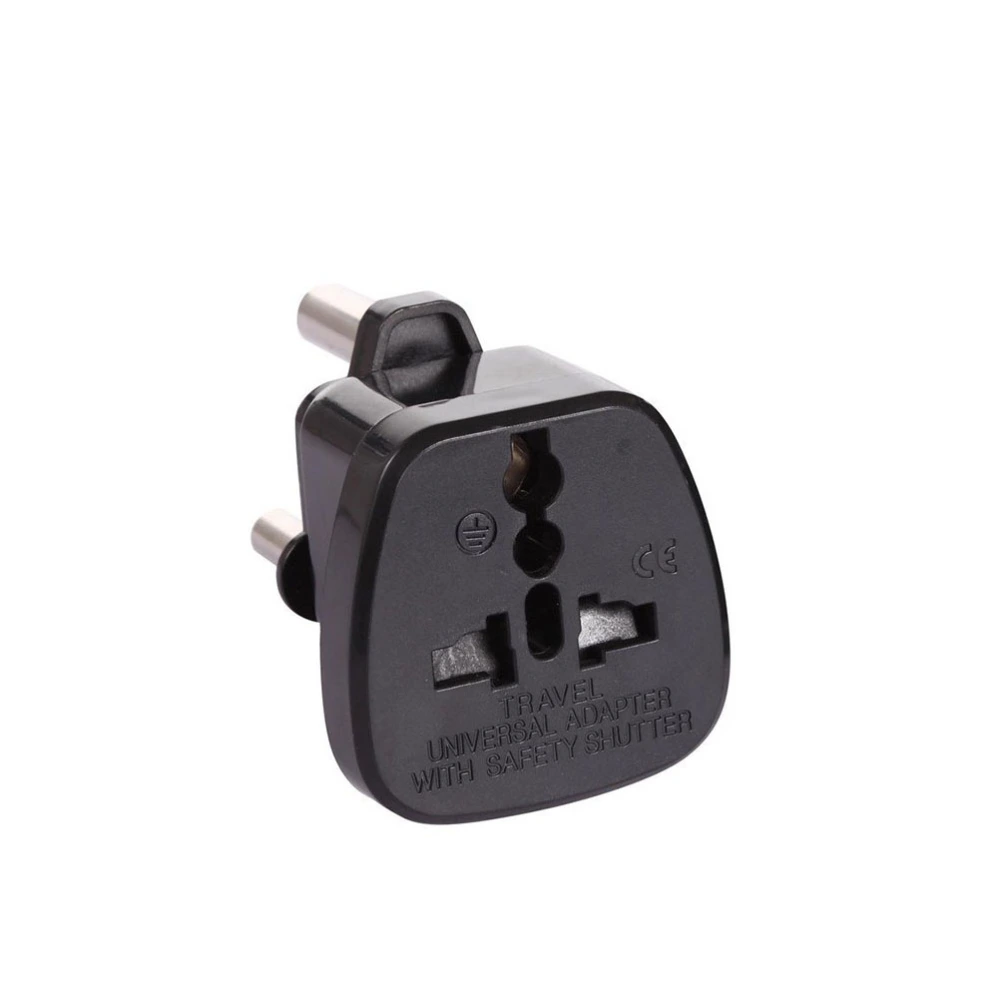 250V 10A Type M Travel Trip UK / US / EU / AU / RU Socket to South Africa ZA Plug Jack Power Adapter (Black)