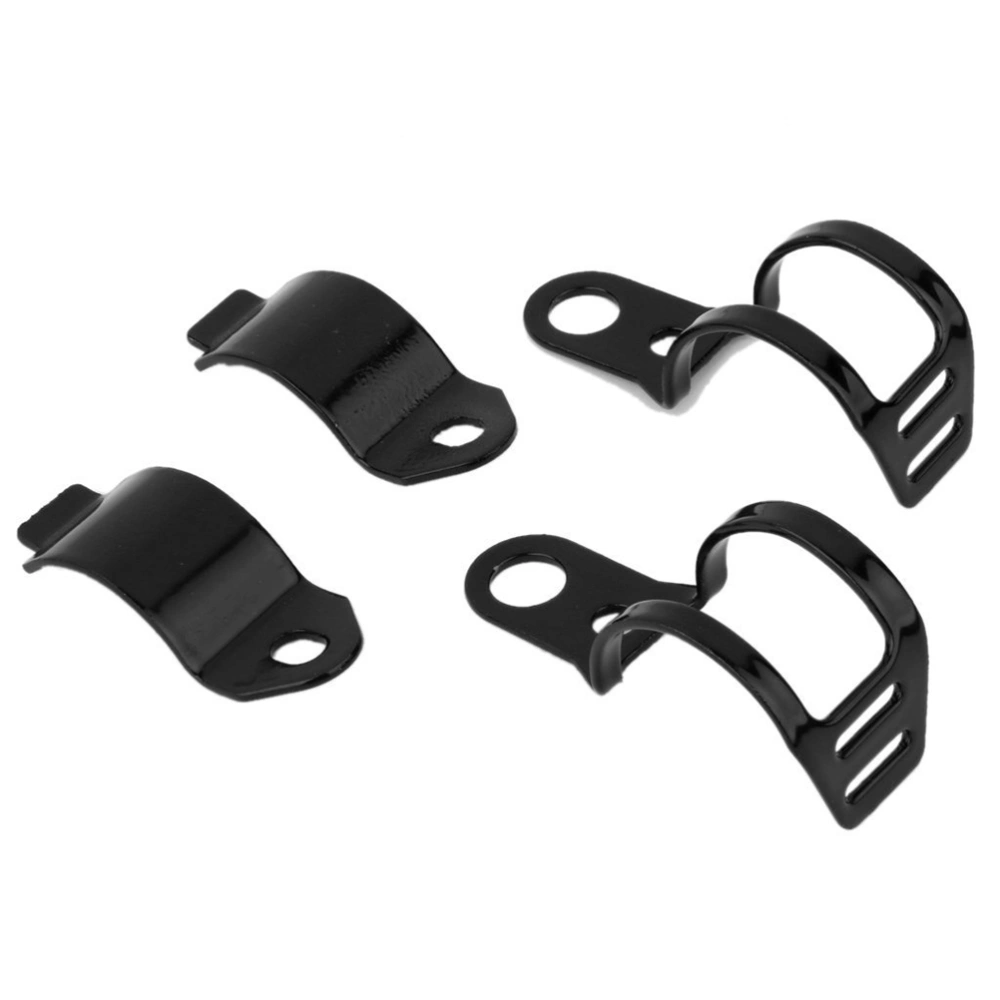 Pack of Motorcycle Turn Signal Light Indicator Mount Bracket Clamp (Black)