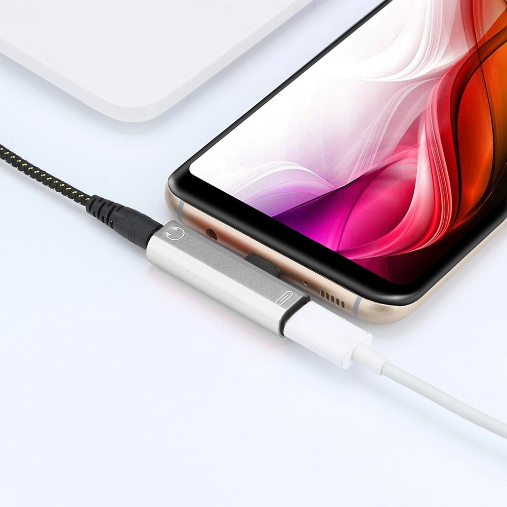 2PCS USB Type-C To 3.5mm Headphone Jack AUX Audio Cable Adapter Charging Converter for Phone (Silver)
