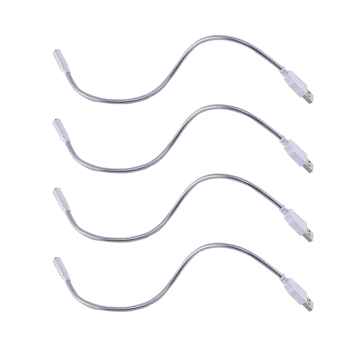 4 Pieces USB Reading Lamp High Brightness LED Flexible Gooseneck Light