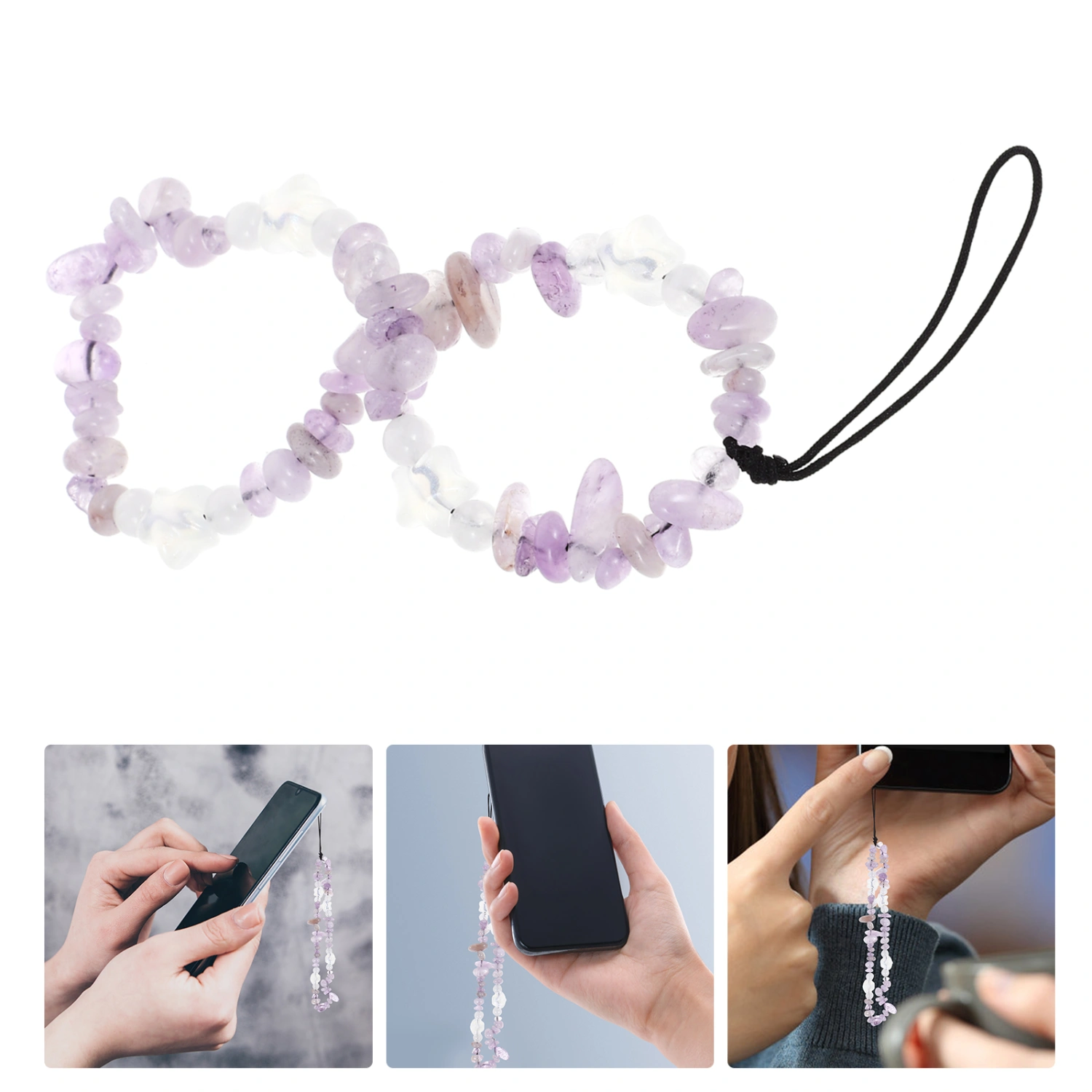 Phone Charm Crystal Beaded Phone Charm Chain Bohemian Style Phone Chain Decor