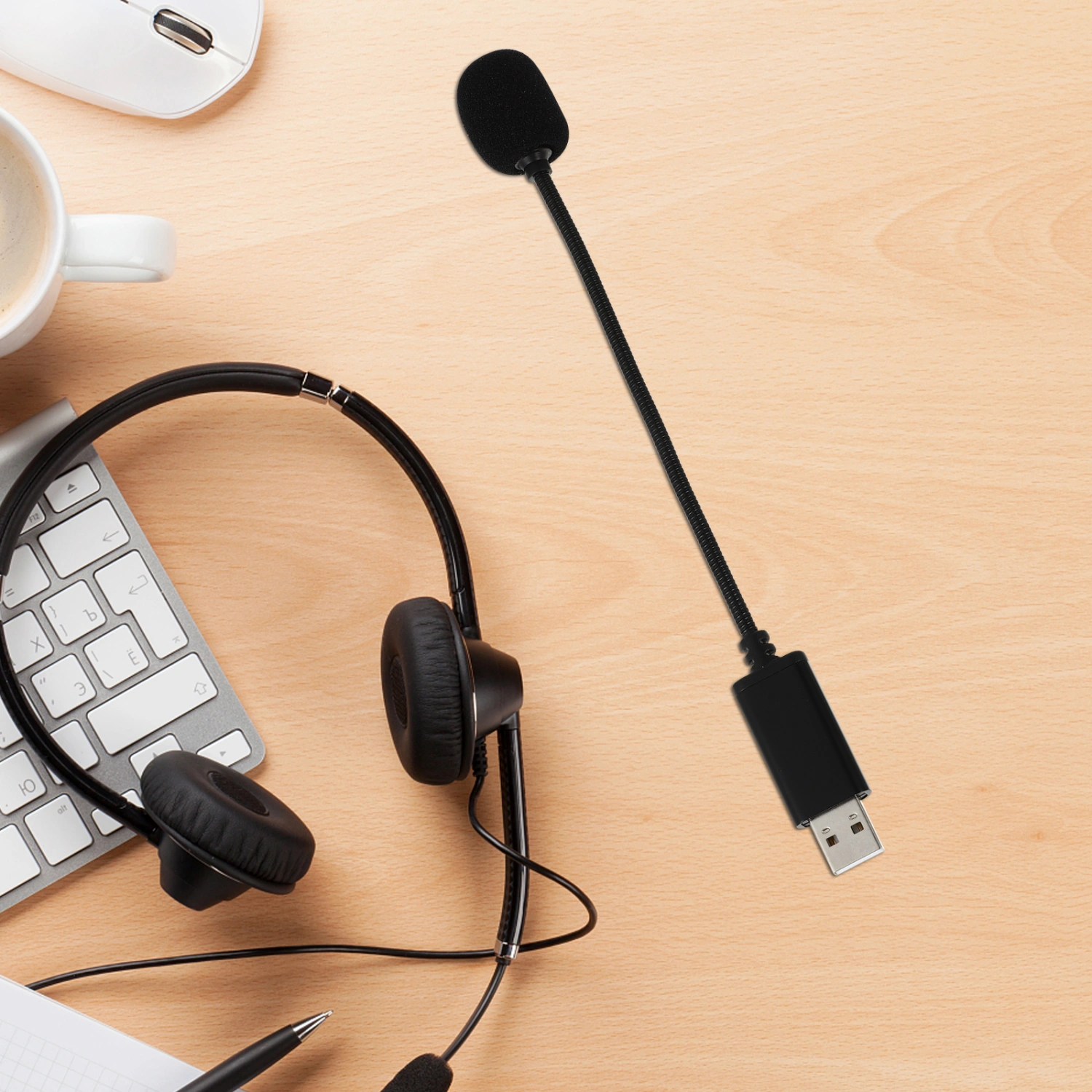 USB Microphone Computer Recording Mic Flexible Gooseneck Condenser Mic