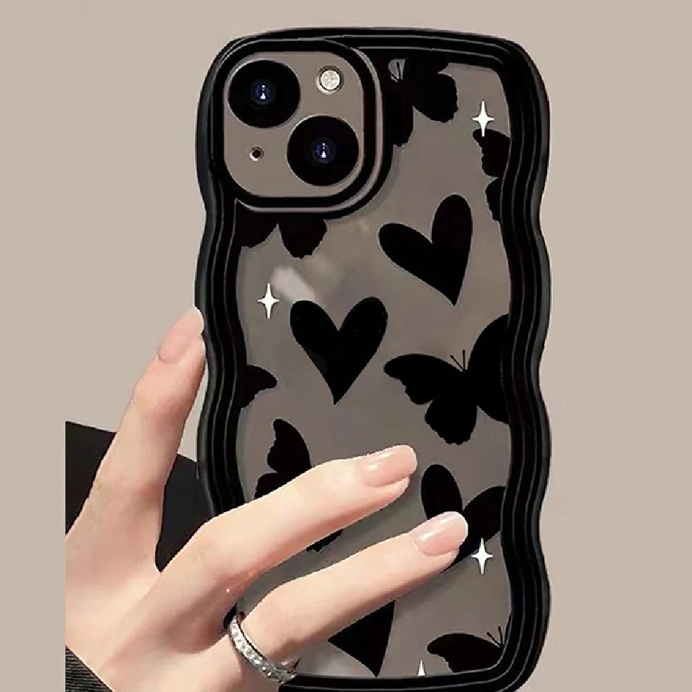 Black Love Butterfly Phone Case