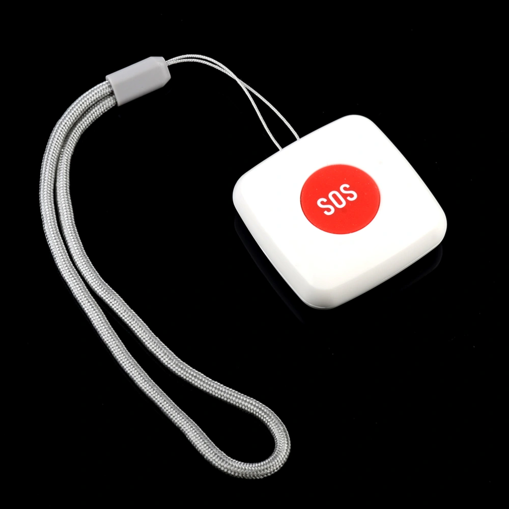 Wireless SOS Emergency Button ZigBee Remote Call Button Caregiver Pager Fall Alarm for Patient Elderly (White)