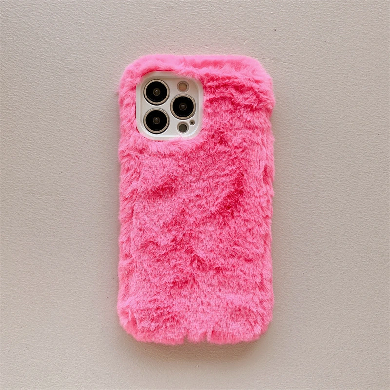 Plush Solid Color Phone Case