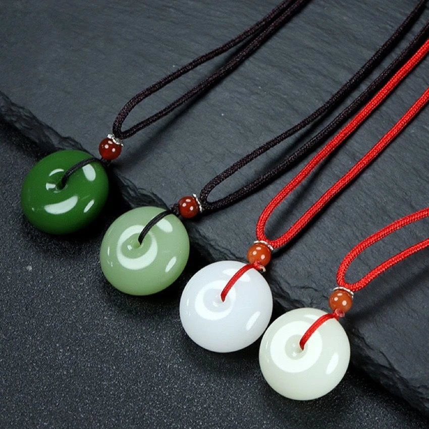 Peace Buckle Jade Pendant Couple Pendant