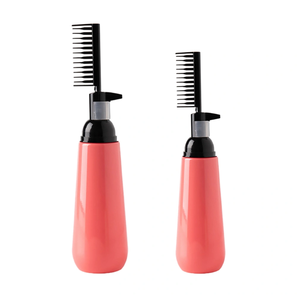 2pcs Hair Dye Bottle Root Comb Applicator Bottle Hair Coloring Dispensing Bottle