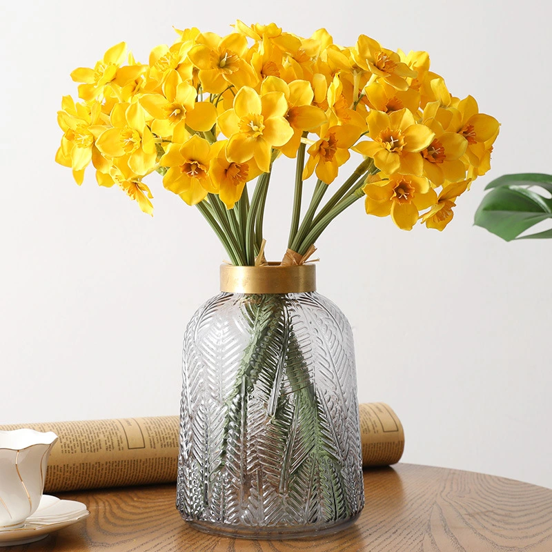 Factory Direct Sales 6 Bunches Simulation Narcissus Daffodils Indoor Domestic Ornaments Simulation Flower