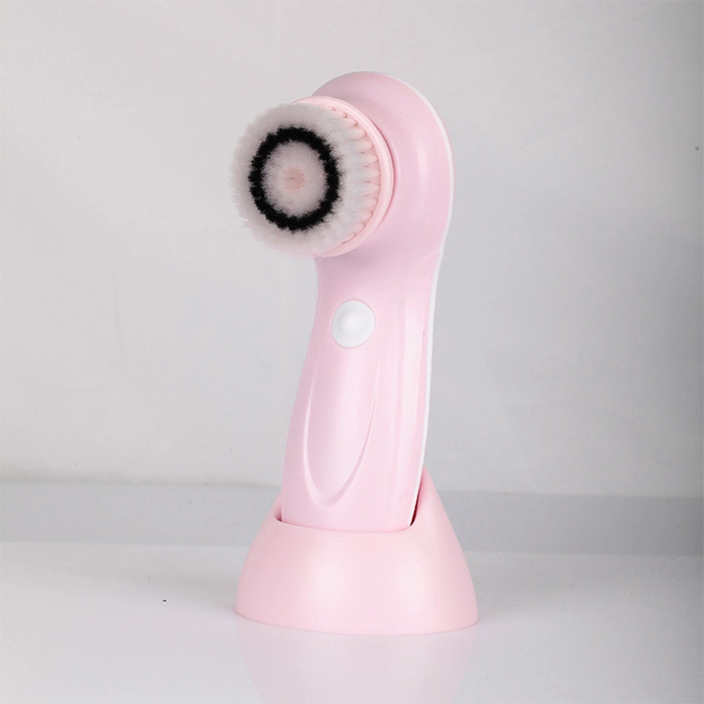 Electric Face Washing Cleaner Facial Cleansing Brush Pore Deep Cleansing Face Brush for Woman Man(Pink)