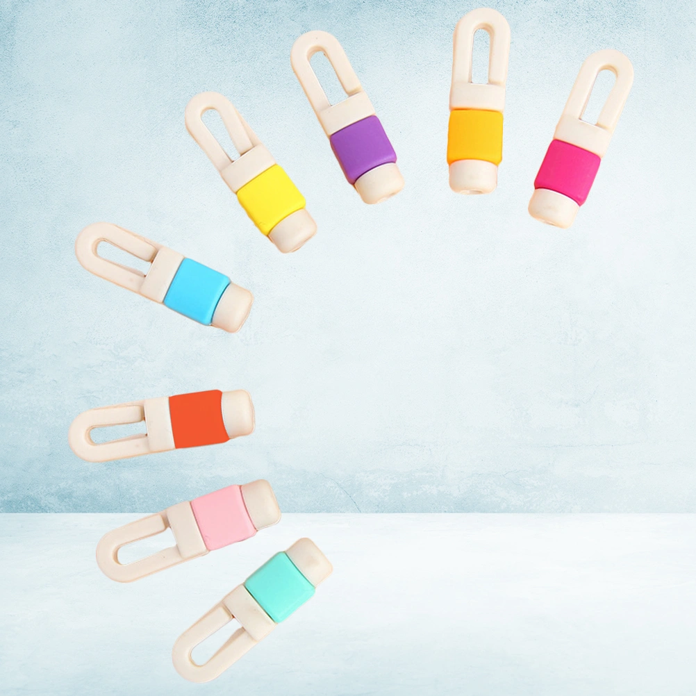 8 Pcs Headphone Cable Winder Data Line Protection Hub Reusable Cords Winder Multifunction Tangle-Free Earbuds Strap Organizer (Random Color)