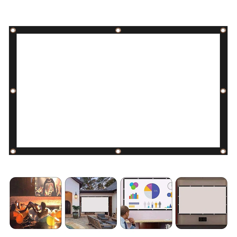 Projector Screen 72 inch 16:9 Foldable Portable Projection Movies Screen