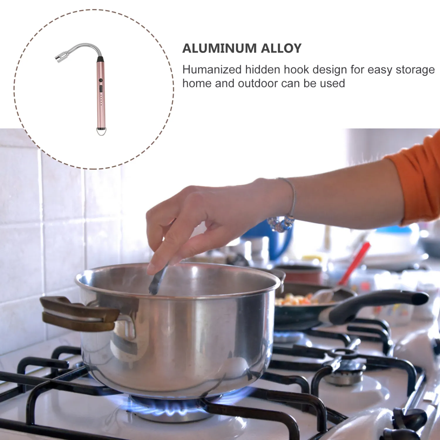 1PC Gas Cooker Kitchen Charging Igniter 360° Rotating Pulse Lighter Home Lighter