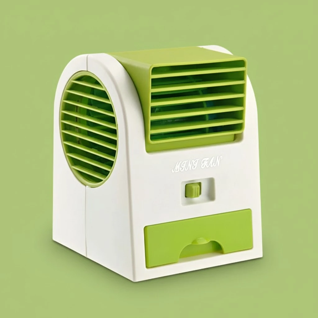 No.1360 3 * AA /USB Powered Mini Fragrance Air-conditioning Cooling Fan for Laptop /Notebook /PC (Green)