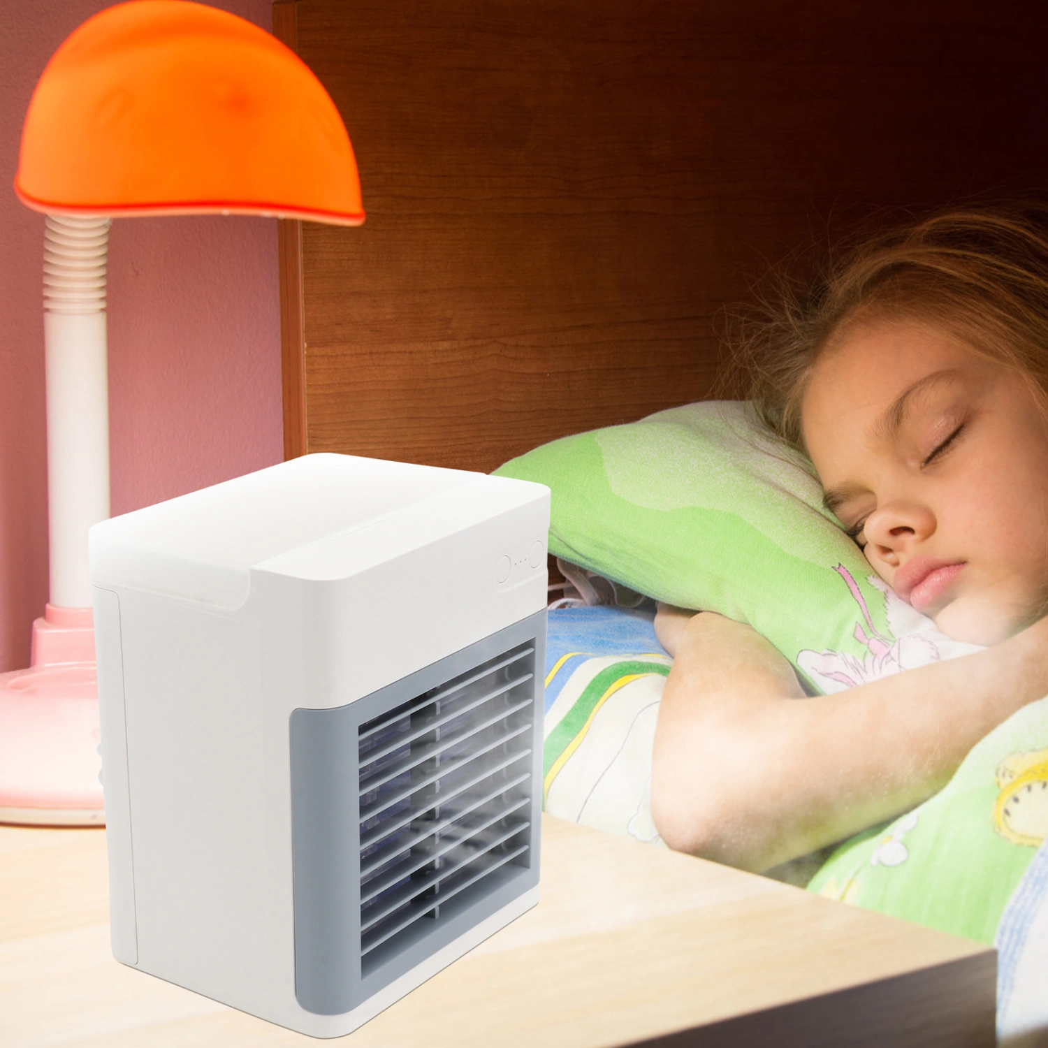 1pc Desktop Air Cooler Office Desktop Portable USB Air Conditioner Fan Mini Air Conditioner