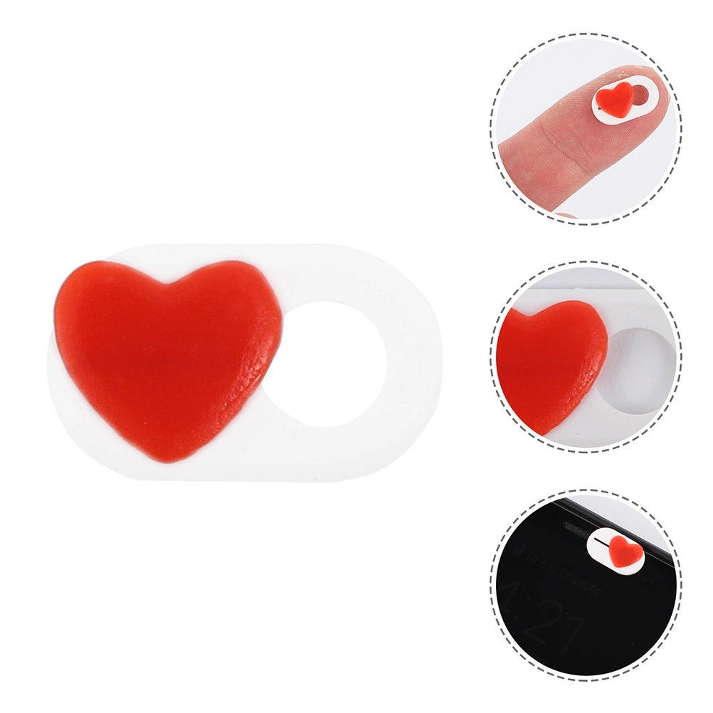 4PCS Heart Pattern Camera Cover Slide Blocker Laptop Tablet Camera Cover
