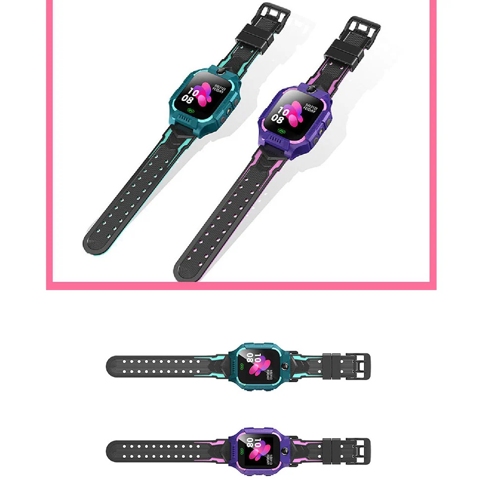 1PC Smart Watch Location Tracking Watch Photography Step Count Lost Prevention Wrist Band Children's Watch (Green USB Charging)