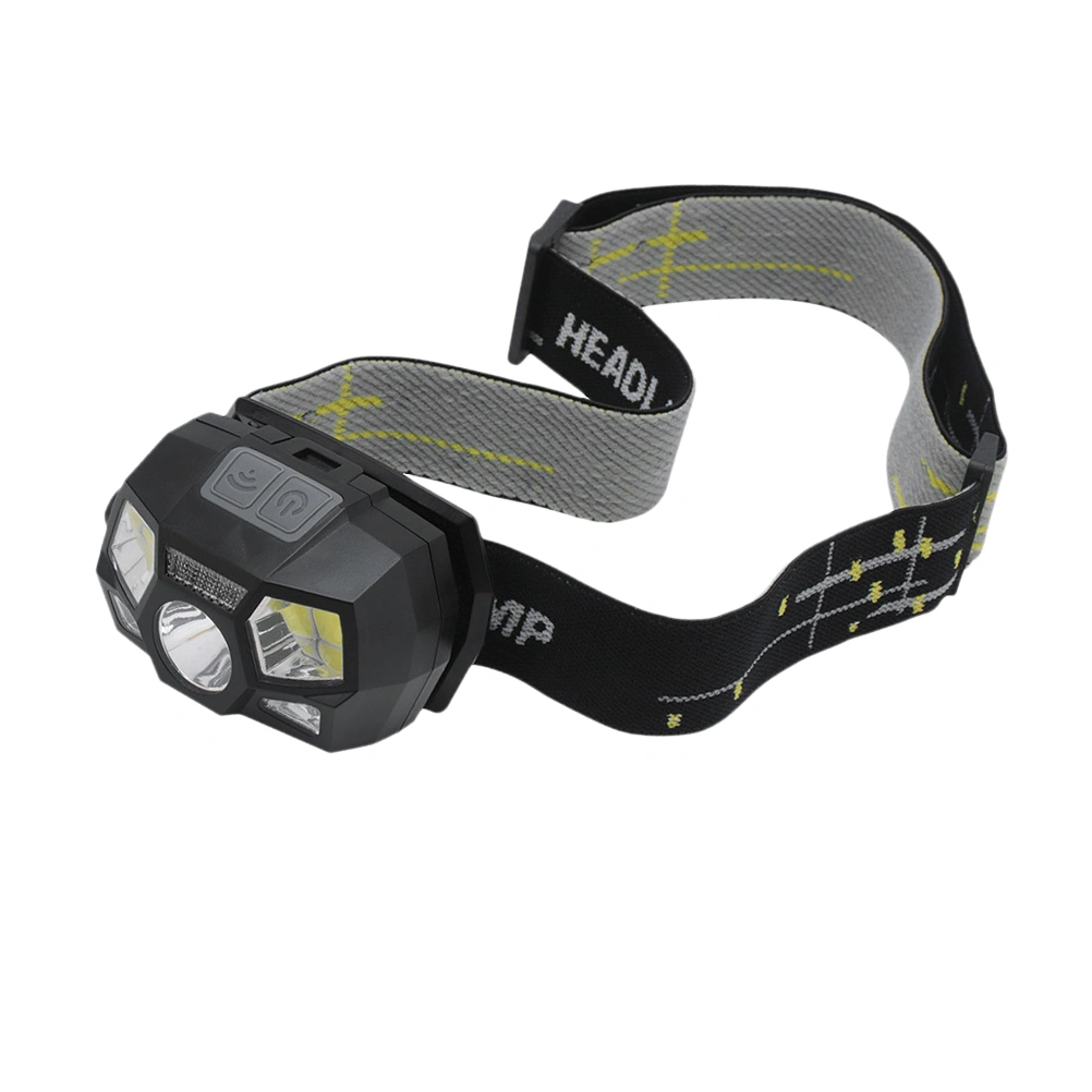 Super Bright USB Charging Headlamp Waterproof Led Headlight Fishing Headlamp Camping Intelligent Induction Headlight (with Battery)
