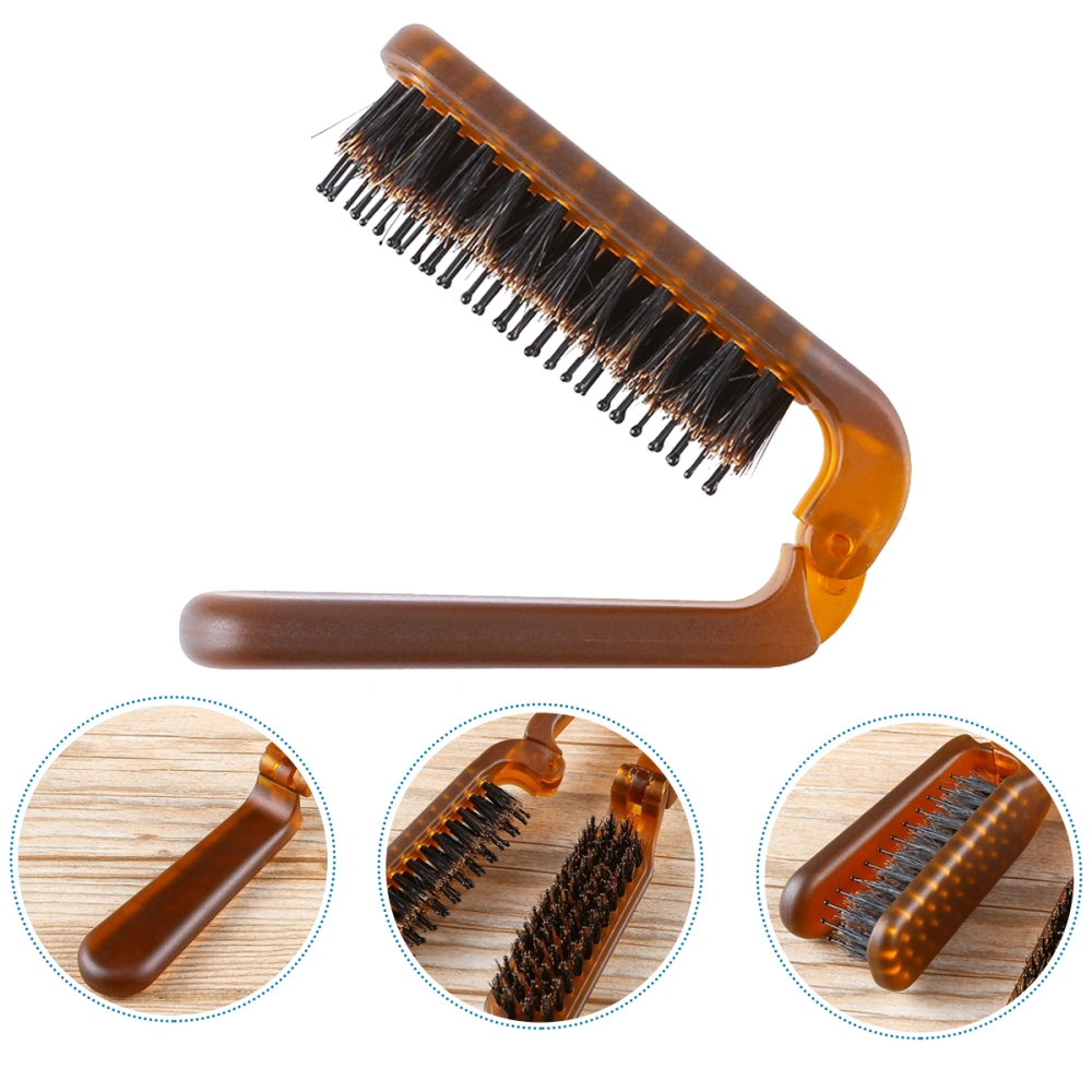 Collapsible Bristle Hair Brush Travel Bristle Hair Comb Travel Hair Brush