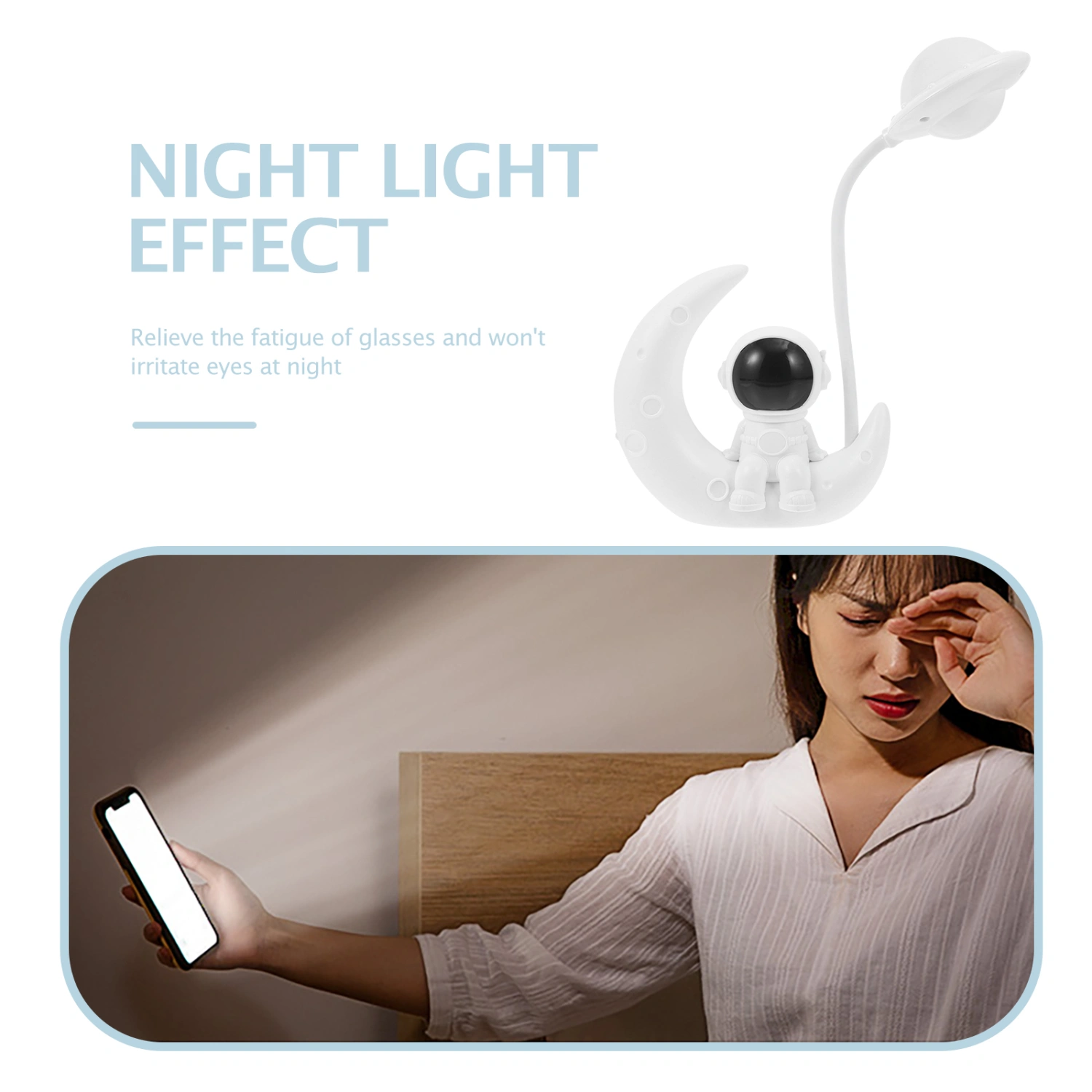1Pc Astronaut Design Night Light Bedside Table Light Home LED Light Adornment