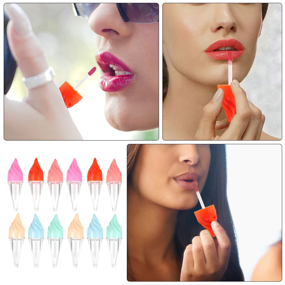 12pcs Lip Gloss Tube Bottle Empty Lipstick TubeRefillable Lip Balm Container