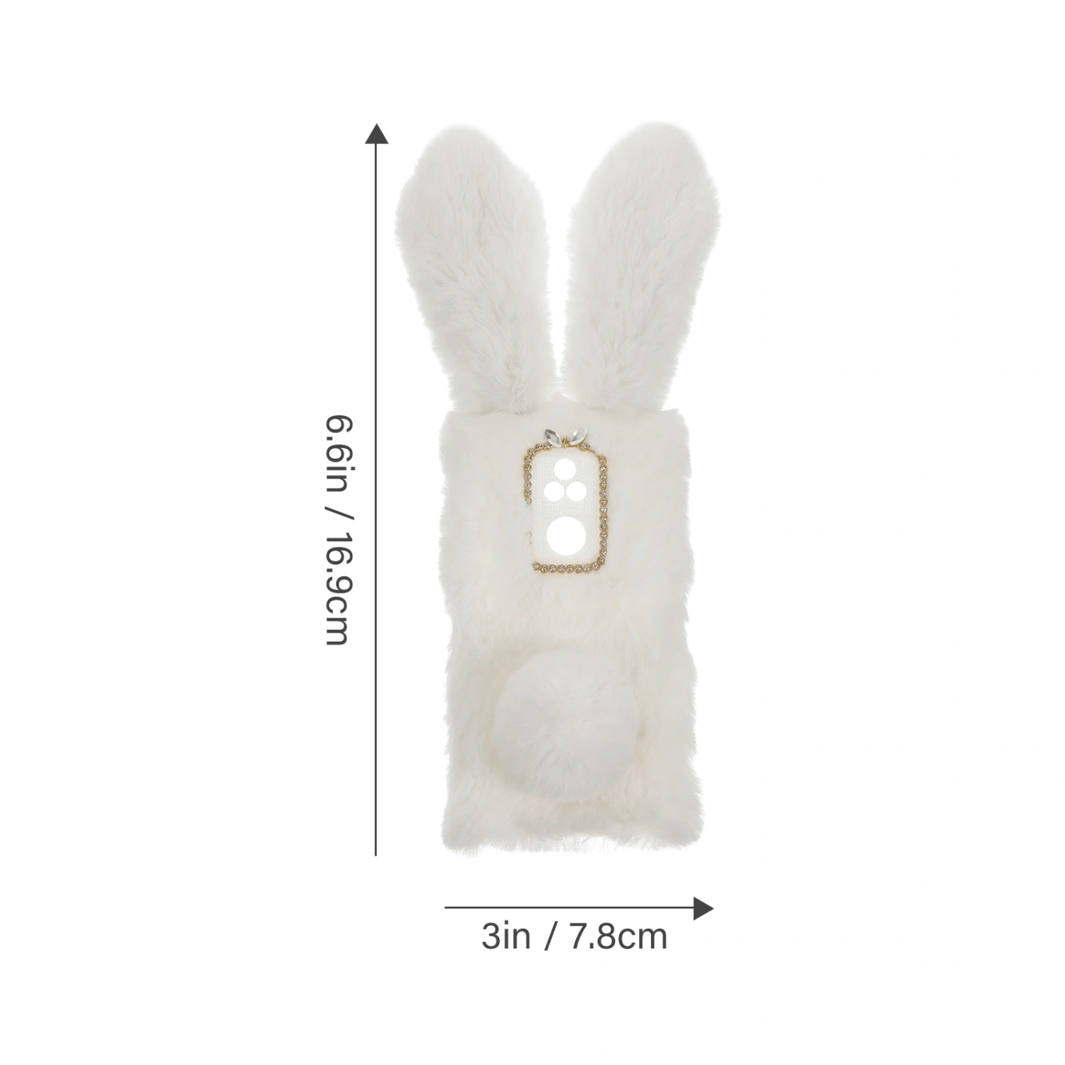 Lovely Bunny Phone Cover Plush Phone Protective Case Compatible for Moto G Play