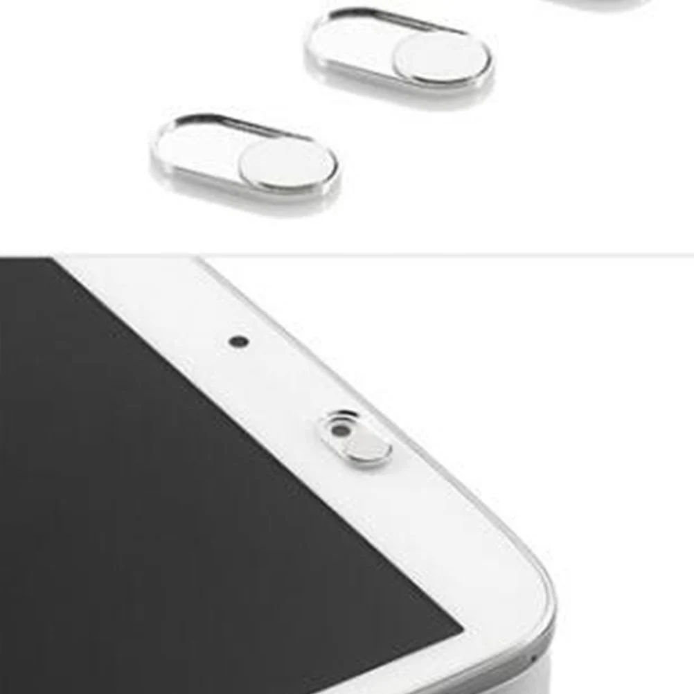 6Pcs Metal Oval Shaped Webcam Cover Camera Slider Shutter Privacy Protect Sticker for Laptop Tablet Phone Shutter Sticker(White)
