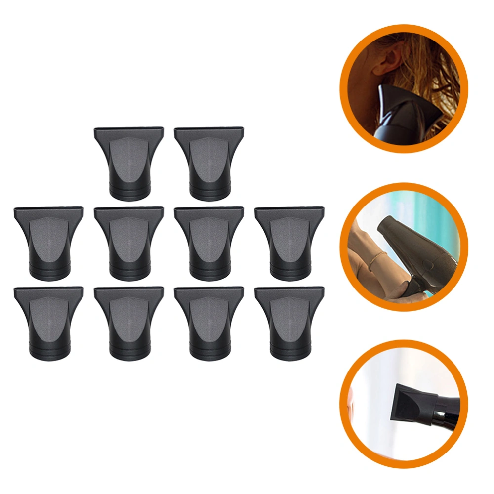 10Pcs Hair Dryer Drying Nozzle Hair Dryer Attachment Reusable Blow Flat Nozzle for Hair Dryer