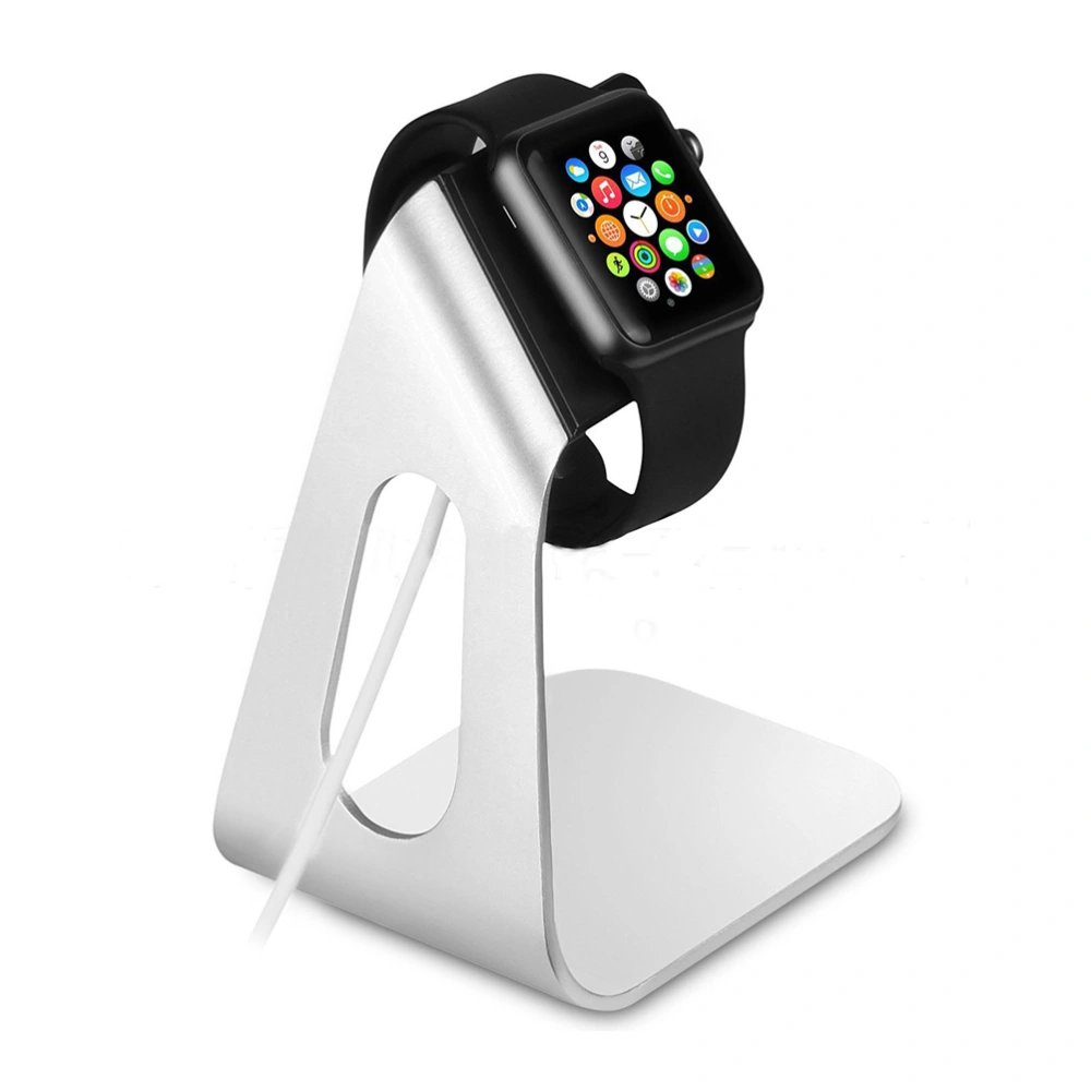 Aluminium Alloy Stand Charging Support Stand Holder for Apple Watch (Silver)