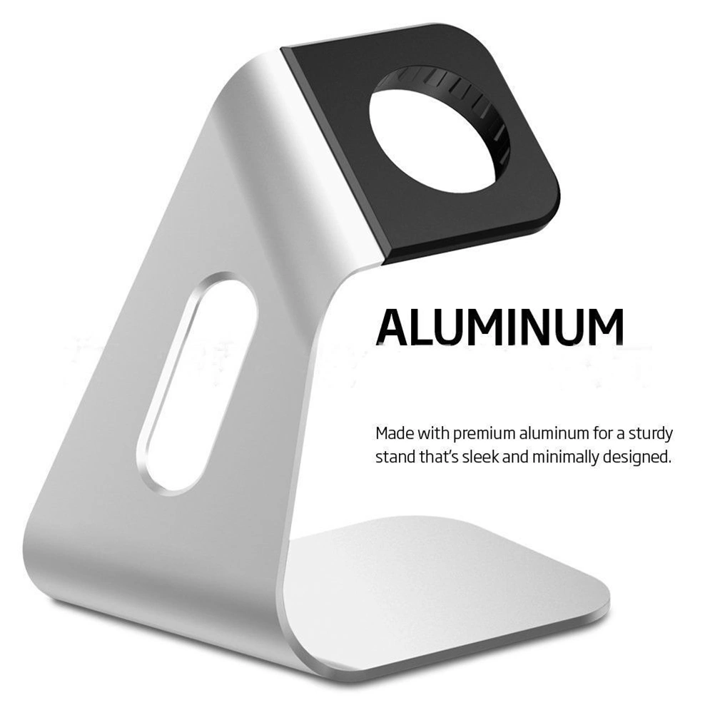 Aluminium Alloy Stand Charging Support Stand Holder for Apple Watch (Silver)