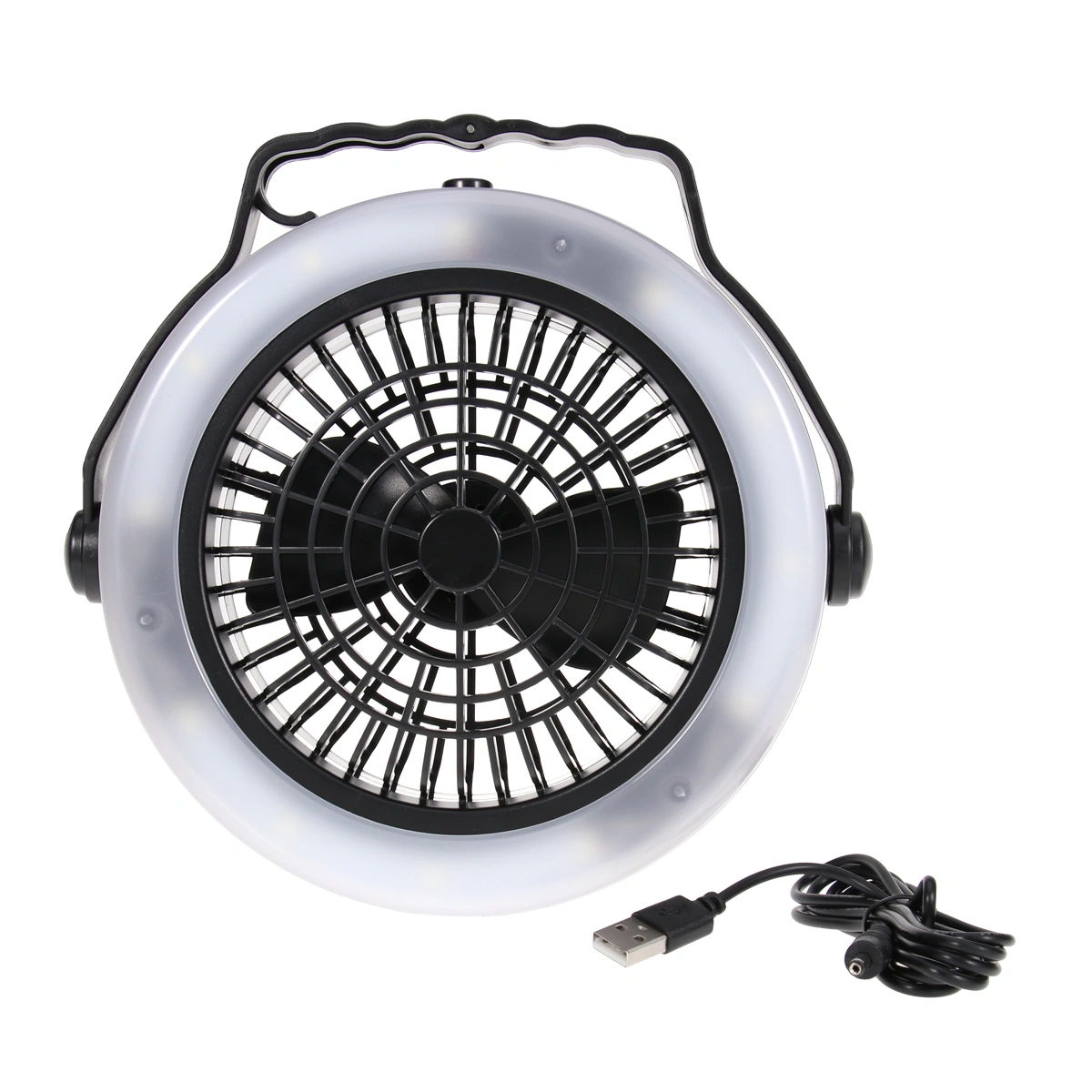Portable 12 LED Light Fan USB Rechargeable Super Bright LED Lamp Fan for Outdoor Camping Hiking Tent Light LED Emergency Light