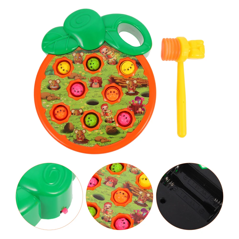 1 Set Electric Mole Game Toy Whacking Game Toy Cartoon Hammer Beating Toy