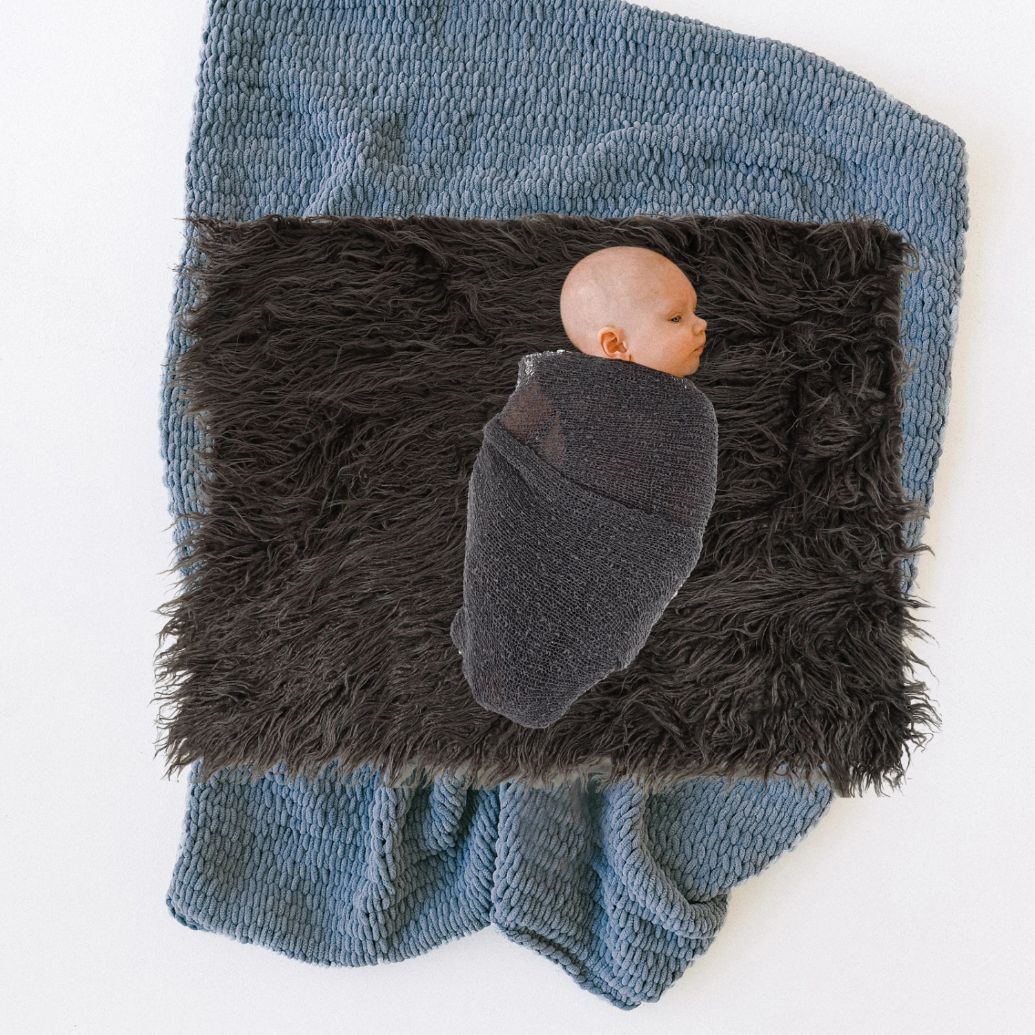 1 Set Newborn Photography Swaddle Wrap Headband Blanket Baby Infant Photo Props