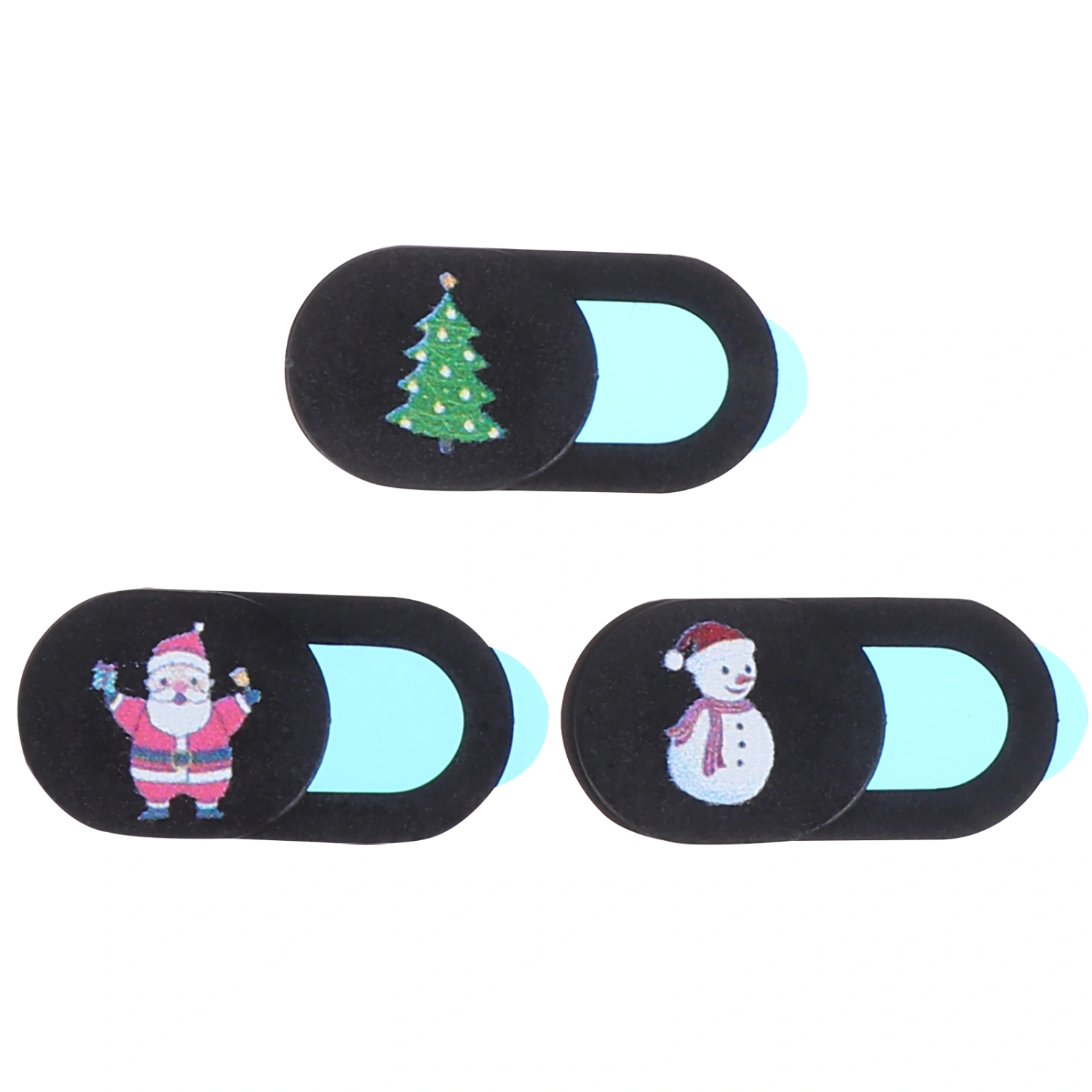 3PCS Camera Cover Slide Blocker Christmas Pattern Laptop Tablet Camera Cover