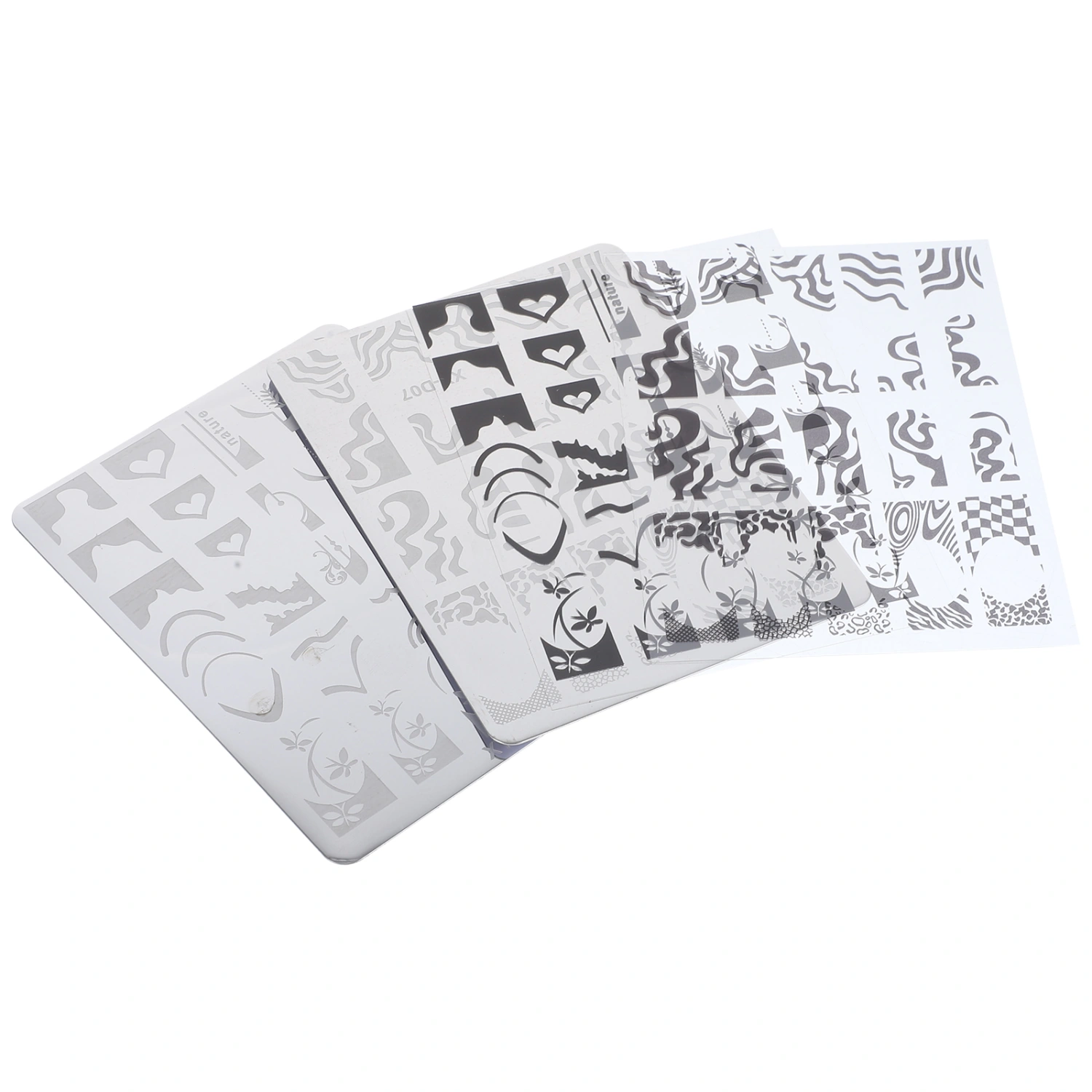 2 pcs Manicure Nail Stamping Plates Nail Art Stamping Templates Nail Stamping Stencils