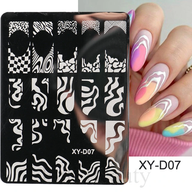 2 pcs Manicure Nail Stamping Plates Nail Art Stamping Templates Nail Stamping Stencils